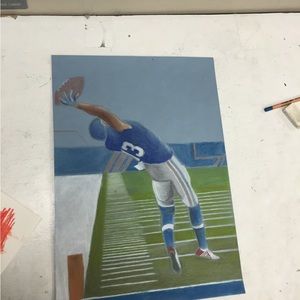Original, One of One, Drawing of Odell’s Iconic 2015 Catch against Cowboys